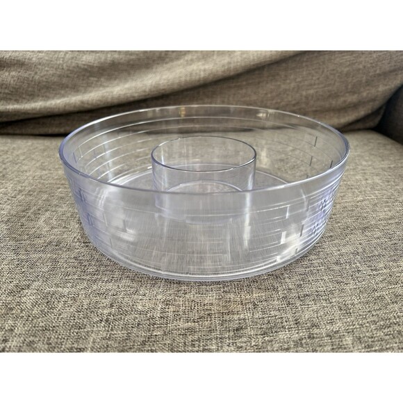 Longaberger 10” Round Serving Basket Chip & Dip Protector 40804 No Lid - Picture 3 of 7